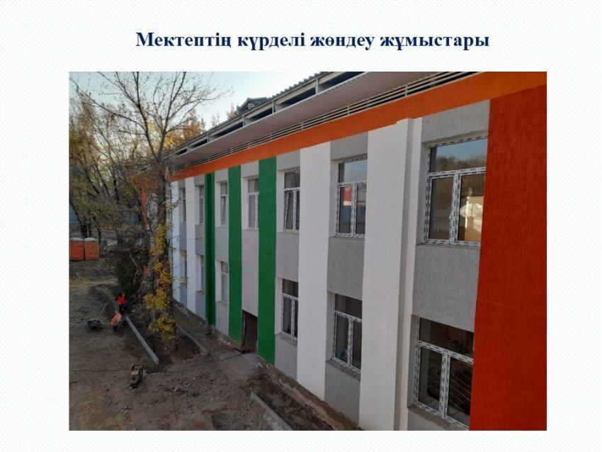 Мектептің күрделі жөндеу жұмыстары